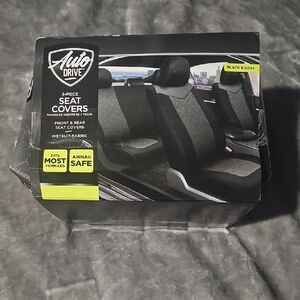 Auto Drive Black and Gray Seat Covers